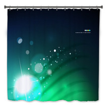 Futuristic Abstract Blurred Flares And Colors Bath Decor 64060648