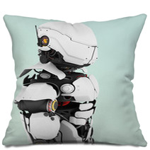 Futuristic Robot. Pillows 63356848
