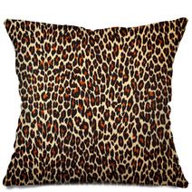 Fuzzy Leopard Print Background Pillows 85275549