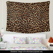 Fuzzy Leopard Print Background Wall Art 85275549