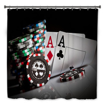Gambling Chips And Aces Bath Decor 18213077
