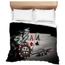 Gambling Chips And Aces Bedding 18213077