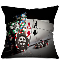 Gambling Chips And Aces Pillows 18213077