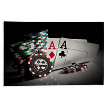 Gambling Chips And Aces Rugs 18213077