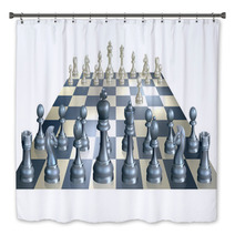 Game Of Chess Illustration Bath Decor 49140491