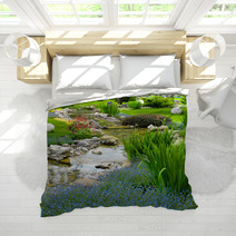 Garden With Pond In Asian Style Bedding 46008602