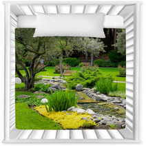 Garden With Pond In Asian Style Nursery Decor 46008614