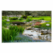 Garden With Pond In Asian Style Rugs 42438525