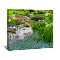 Garden With Pond In Asian Style Wall Art 46008602