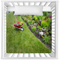 Garden Work Being Done Transplanting Celosia Nursery Decor 66266397