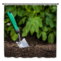 Gardening Shovel In The Soil Bath Decor 66899751