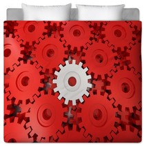Gears On White Bedding 41748253