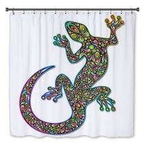 Gecko Geko Lizard Psychedelic Art Design-Geco Psichedelico Bath Decor 47799470