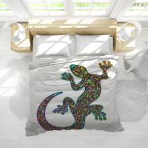 Gecko Geko Lizard Psychedelic Art Design-Geco Psichedelico Bedding 47799470