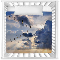 Geese Flying In V-Formation Nursery Decor 63299297