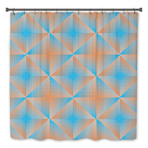 Geometric Abstract  Background Blue And Orange Bath Decor 73218918
