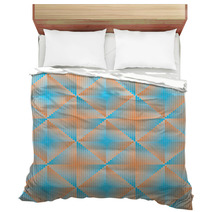 Geometric Abstract  Background Blue And Orange Bedding 73218918