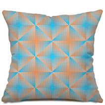 Geometric Abstract  Background Blue And Orange Pillows 73218918