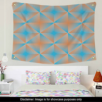 Geometric Abstract  Background Blue And Orange Wall Art 73218918