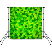 Geometric Mosaic Pattern From Blue Triangle Backdrops 60970316