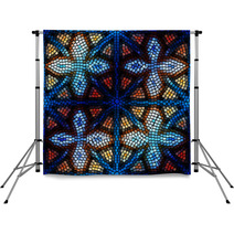 Geometric Mosaic Stained Glass Crosses Backdrops 70261687