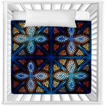 Geometric Mosaic Stained Glass Crosses Nursery Decor 70261687