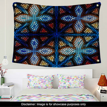 Geometric Mosaic Stained Glass Crosses Wall Art 70261687