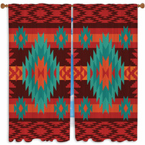 Geometric Pattern In Ethnic Style Window Curtains 71465119