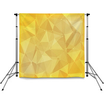 Geometric  Polygon Abstract Background Of Yellow Backdrops 68999491
