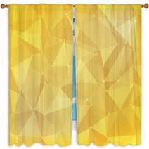 Geometric  Polygon Abstract Background Of Yellow Window Curtains 68999491