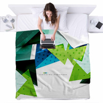 Geometric Shape Abstract Futuristic Background Blankets 67209046