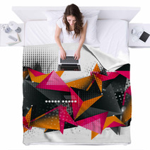 Geometric Triangle 3d Design, Abstract Background Blankets 71189693