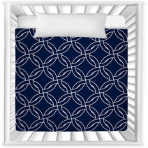 Geometric Woven Circles Seamless Pattern In Blue And White Nursery Decor 58964918