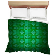 Geometrical Dark Emerald Damask Seamless Texture Bedding 52214573