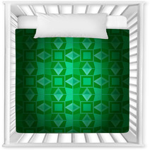 Geometrical Dark Emerald Damask Seamless Texture Nursery Decor 52214573