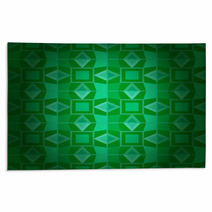 Geometrical Dark Emerald Damask Seamless Texture Rugs 52214573