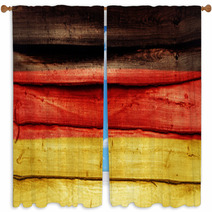 German Flag On Wall Window Curtains 56306986
