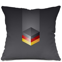 Germany Cube Flag Black Background Vector Pillows 61257703