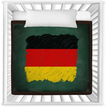 Germany Flag Painted With Chalk On Blackboard Nursery Decor 57851501