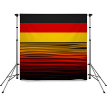 Germany Flag Wave Yellow Red Black Background Backdrops 67129179