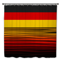 Germany Flag Wave Yellow Red Black Background Bath Decor 67129179