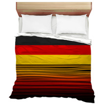 Germany Flag Wave Yellow Red Black Background Bedding 67129179