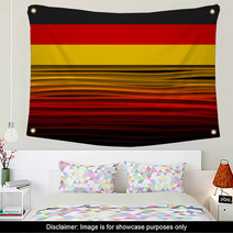 Germany Flag Wave Yellow Red Black Background Wall Art 67129179