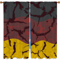 Germany Grunge Flag. Vector Window Curtains 62089699