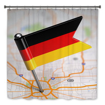 Germany Small Flag On A Map Background. Bath Decor 63849183