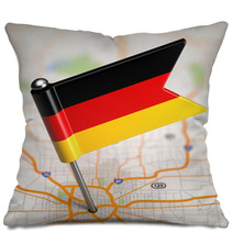 Germany Small Flag On A Map Background. Pillows 63849183