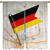 Germany Small Flag On A Map Background. Window Curtains 63849183