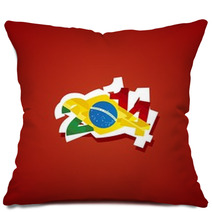 Ghana In Brazil 2014 Vector Pillows 65599393