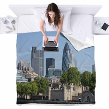 Gherkin And Tower Of London Blankets 33126755