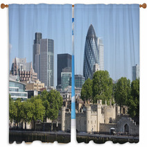 Gherkin And Tower Of London Window Curtains 33126755